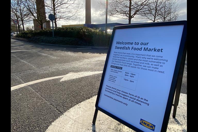 Ikea opens Croydon food market for NHS staff and vulnerable people